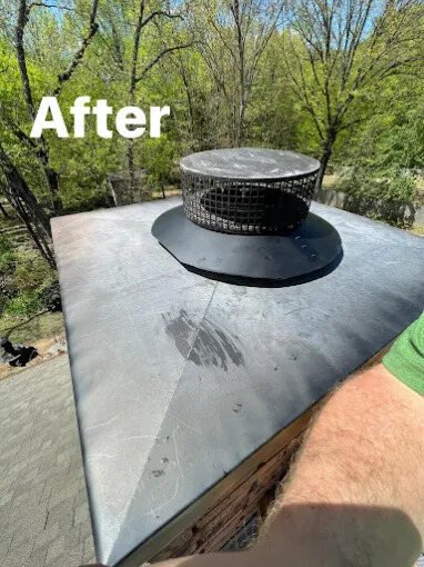 New chimney cap and chase cover installed by Chimney Works
